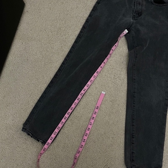 Princess Polly 100% Cotton slim fit straight ankle mom jean 0-2 24-26” gray wash - Picture 5 of 13